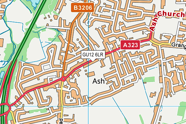 GU12 6LR map - OS VectorMap District (Ordnance Survey)