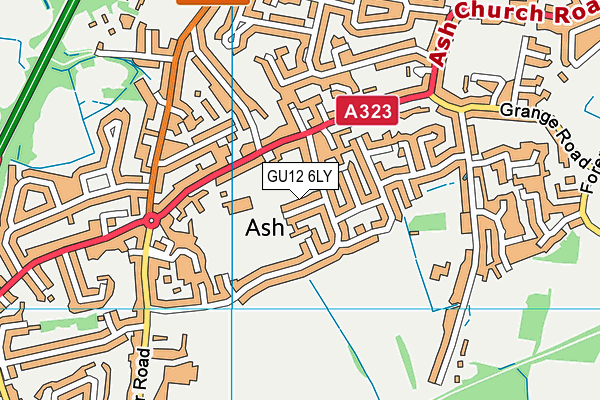 GU12 6LY map - OS VectorMap District (Ordnance Survey)