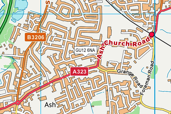 GU12 6NA map - OS VectorMap District (Ordnance Survey)