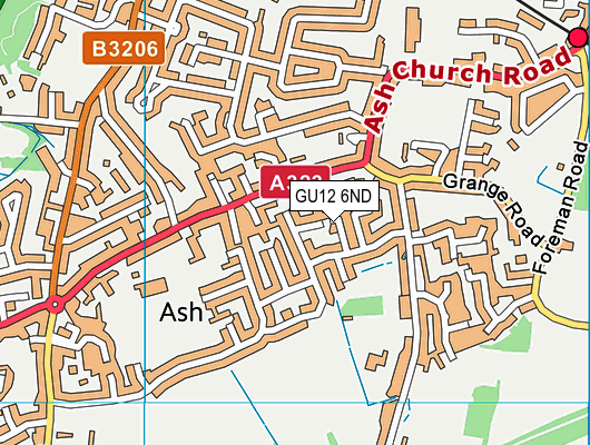 GU12 6ND map - OS VectorMap District (Ordnance Survey)