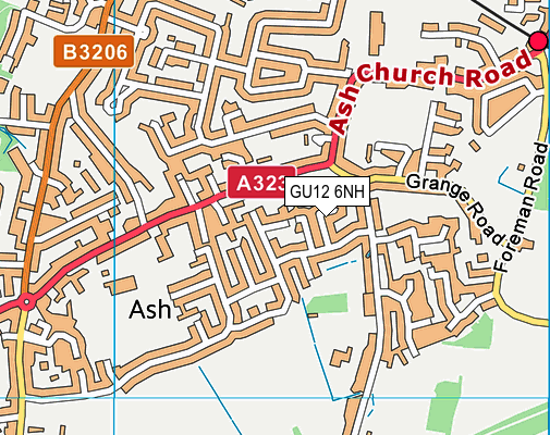 GU12 6NH map - OS VectorMap District (Ordnance Survey)