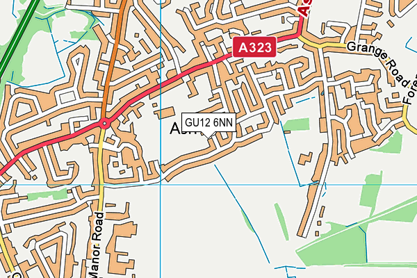 GU12 6NN map - OS VectorMap District (Ordnance Survey)