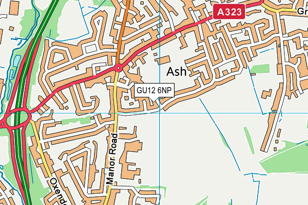 GU12 6NP map - OS VectorMap District (Ordnance Survey)