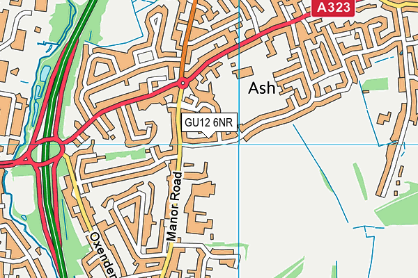 GU12 6NR map - OS VectorMap District (Ordnance Survey)