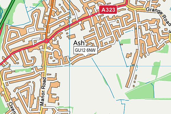 GU12 6NW map - OS VectorMap District (Ordnance Survey)