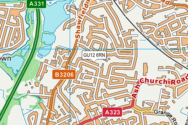 GU12 6RN map - OS VectorMap District (Ordnance Survey)