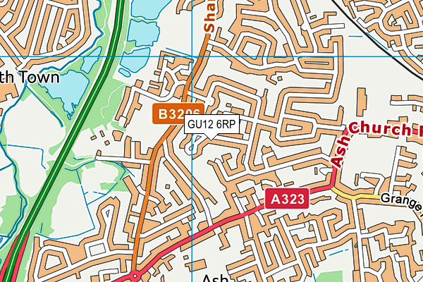 GU12 6RP map - OS VectorMap District (Ordnance Survey)