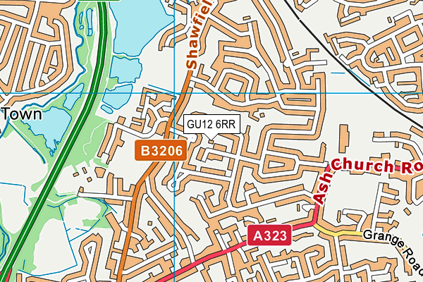 GU12 6RR map - OS VectorMap District (Ordnance Survey)