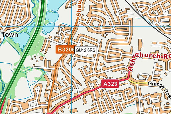 GU12 6RS map - OS VectorMap District (Ordnance Survey)