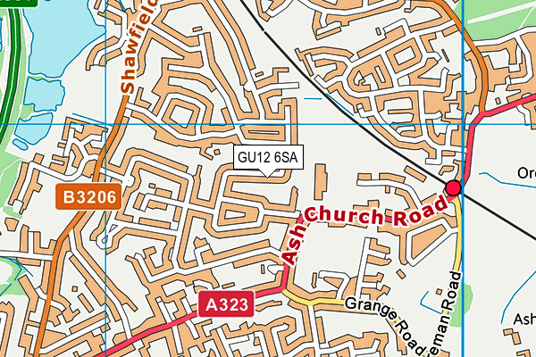 GU12 6SA map - OS VectorMap District (Ordnance Survey)