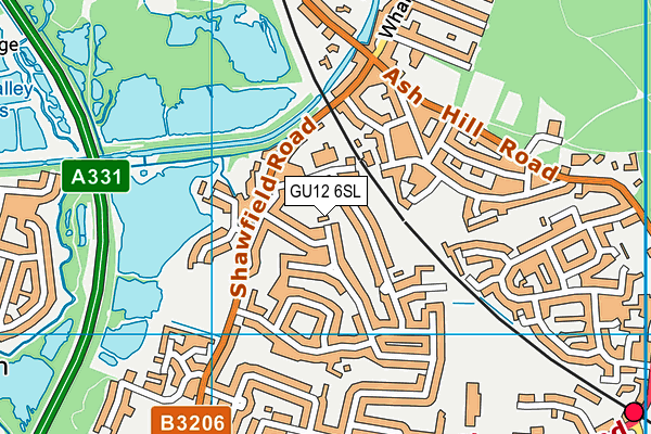 GU12 6SL map - OS VectorMap District (Ordnance Survey)