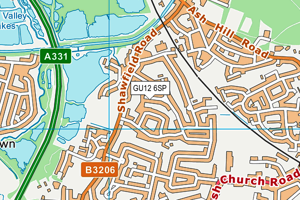 GU12 6SP map - OS VectorMap District (Ordnance Survey)