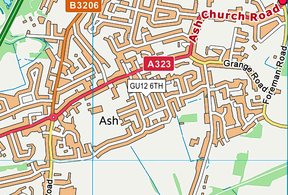 GU12 6TH map - OS VectorMap District (Ordnance Survey)