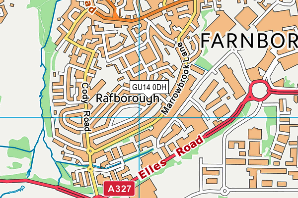 GU14 0DH map - OS VectorMap District (Ordnance Survey)