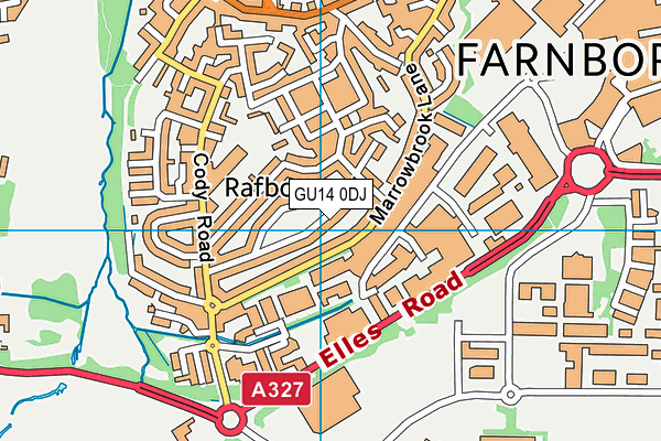 GU14 0DJ map - OS VectorMap District (Ordnance Survey)