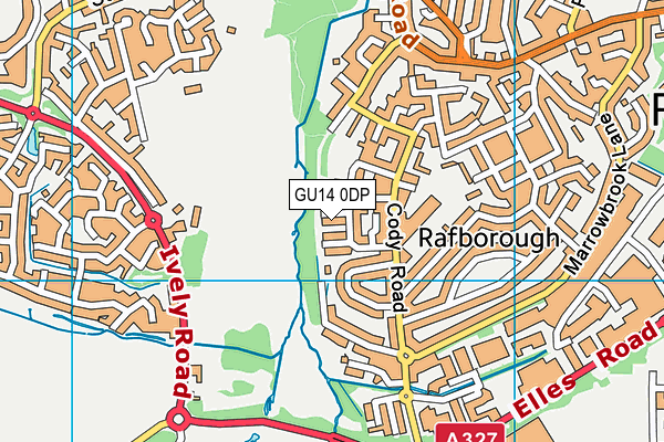 GU14 0DP map - OS VectorMap District (Ordnance Survey)