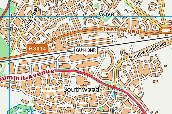 GU14 0NR map - OS VectorMap District (Ordnance Survey)