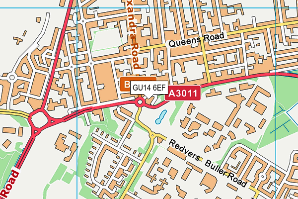 Napier School map (GU14 6EF) - OS VectorMap District (Ordnance Survey)