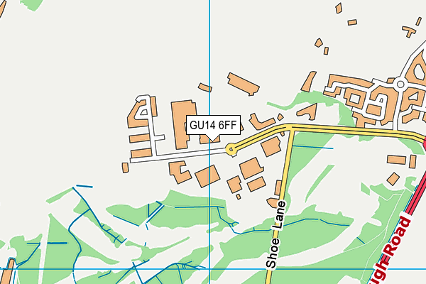 GU14 6FF map - OS VectorMap District (Ordnance Survey)