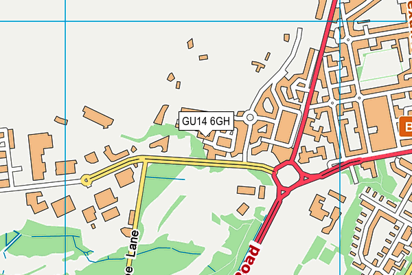 GU14 6GH map - OS VectorMap District (Ordnance Survey)