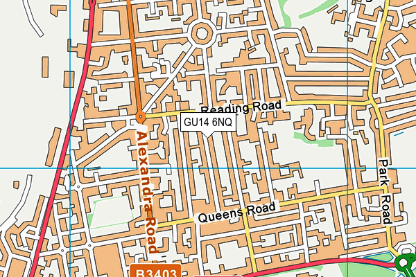 GU14 6NQ map - OS VectorMap District (Ordnance Survey)