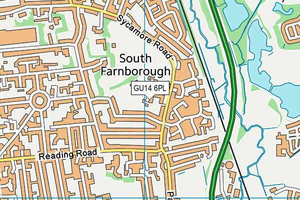 South Farnborough Junior School map (GU14 6PL) - OS VectorMap District (Ordnance Survey)