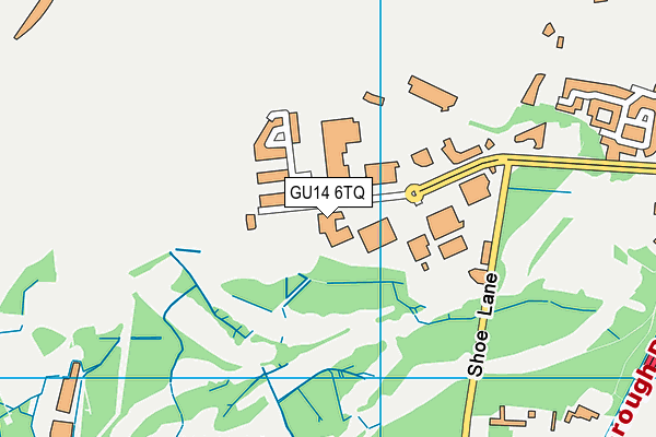 GU14 6TQ map - OS VectorMap District (Ordnance Survey)