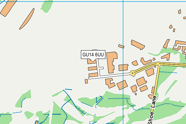 GU14 6UU map - OS VectorMap District (Ordnance Survey)
