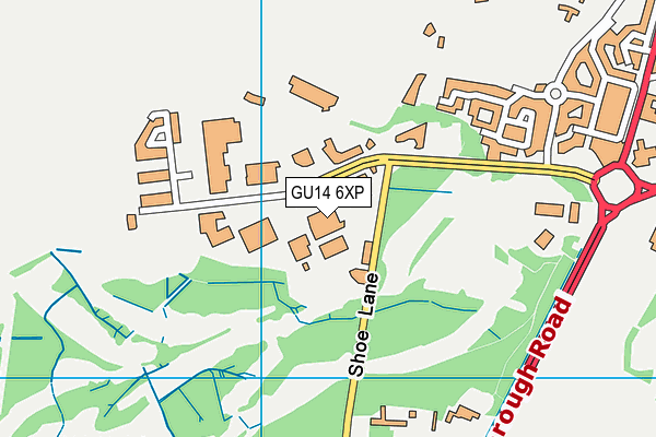 GU14 6XP map - OS VectorMap District (Ordnance Survey)