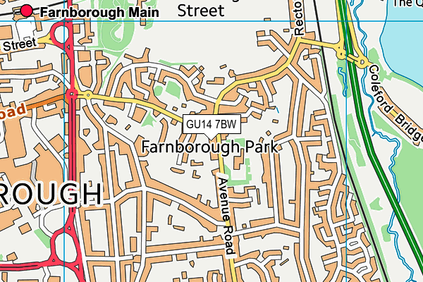 St Patrick's Catholic Primary School map (GU14 7BW) - OS VectorMap District (Ordnance Survey)