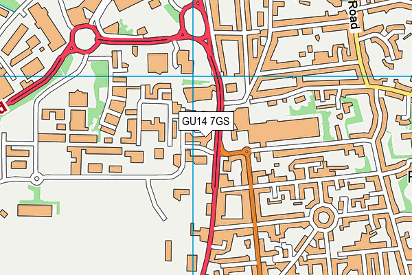 GU14 7GS map - OS VectorMap District (Ordnance Survey)