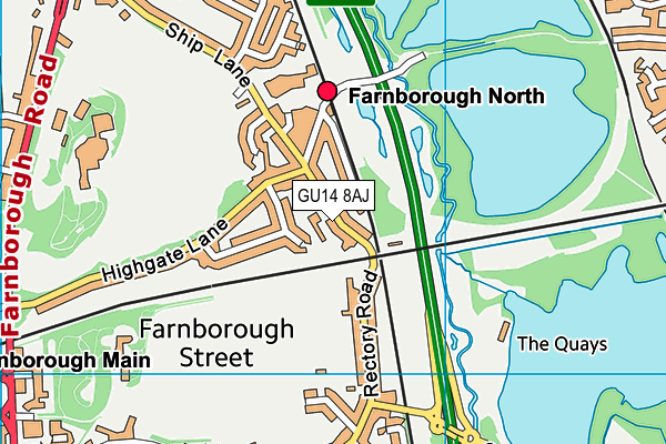 North Farnborough Infant School map (GU14 8AJ) - OS VectorMap District (Ordnance Survey)