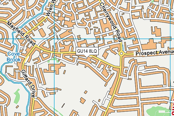 GU14 8LQ map - OS VectorMap District (Ordnance Survey)
