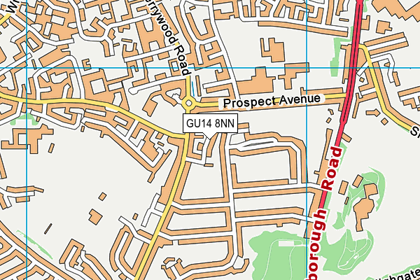 GU14 8NN map - OS VectorMap District (Ordnance Survey)