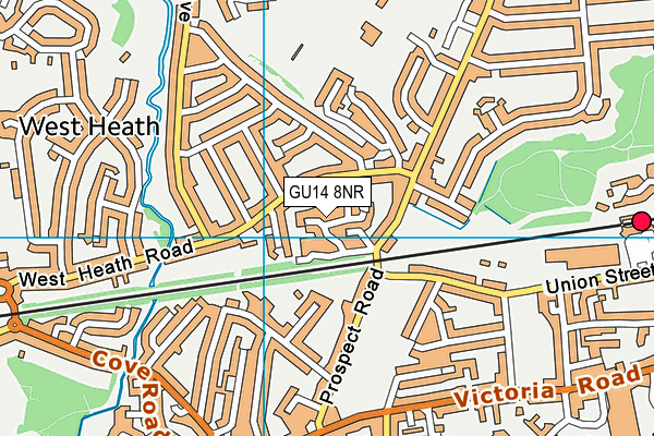 GU14 8NR map - OS VectorMap District (Ordnance Survey)