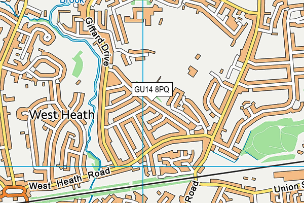 GU14 8PQ map - OS VectorMap District (Ordnance Survey)