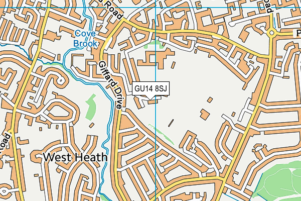 GU14 8SJ map - OS VectorMap District (Ordnance Survey)