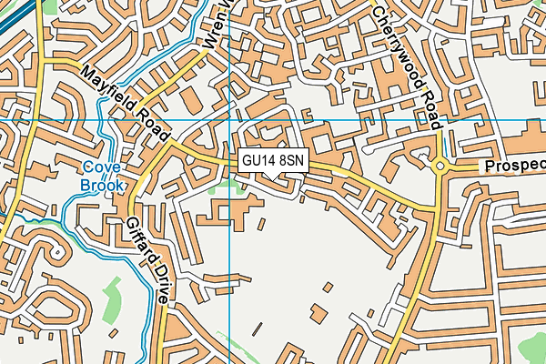 GU14 8SN map - OS VectorMap District (Ordnance Survey)