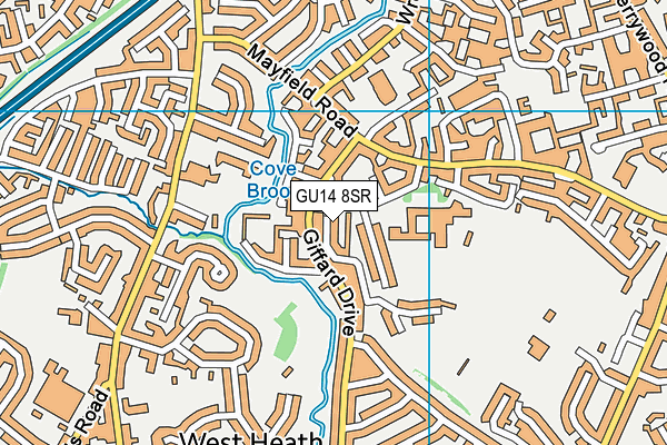 GU14 8SR map - OS VectorMap District (Ordnance Survey)