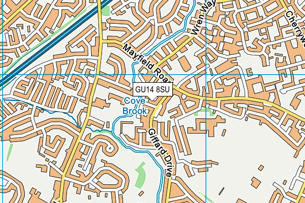 GU14 8SU map - OS VectorMap District (Ordnance Survey)