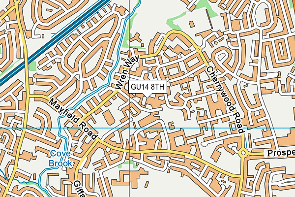 GU14 8TH map - OS VectorMap District (Ordnance Survey)