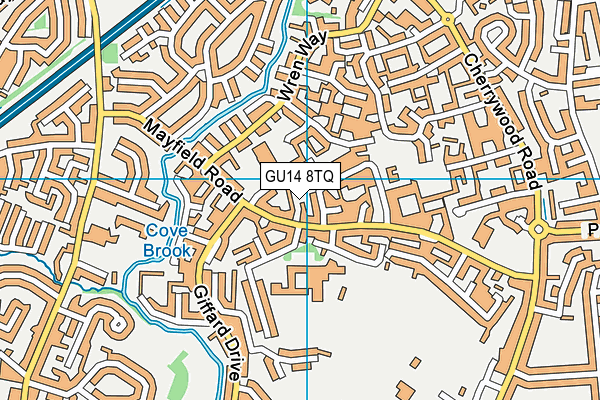 GU14 8TQ map - OS VectorMap District (Ordnance Survey)