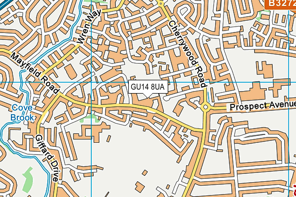 GU14 8UA map - OS VectorMap District (Ordnance Survey)