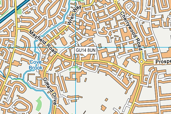 GU14 8UN map - OS VectorMap District (Ordnance Survey)