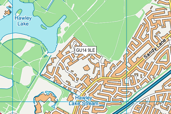 Pinewood Infant School map (GU14 9LE) - OS VectorMap District (Ordnance Survey)