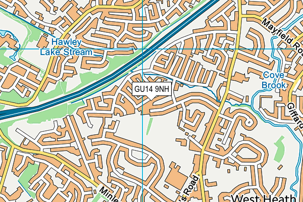 GU14 9NH map - OS VectorMap District (Ordnance Survey)