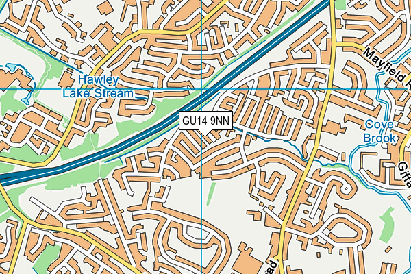 GU14 9NN map - OS VectorMap District (Ordnance Survey)