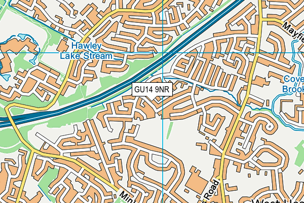 GU14 9NR map - OS VectorMap District (Ordnance Survey)