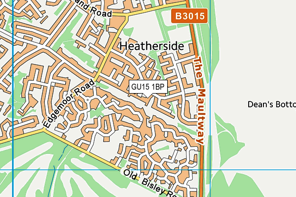 GU15 1BP map - OS VectorMap District (Ordnance Survey)