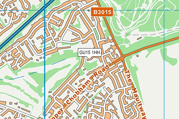 GU15 1HH map - OS VectorMap District (Ordnance Survey)